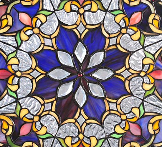 Meyda Tiffany Lighting 107222 Floral Window Mirror Bronze / Dark