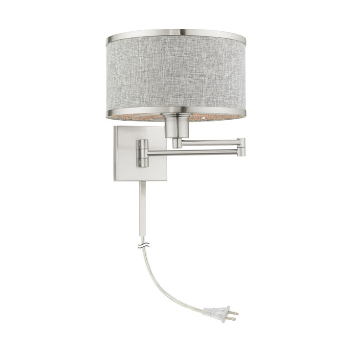 Livex Lighting 60429-91 Modern Swing Arm Wall Lamps Lamp Brushed Nickel