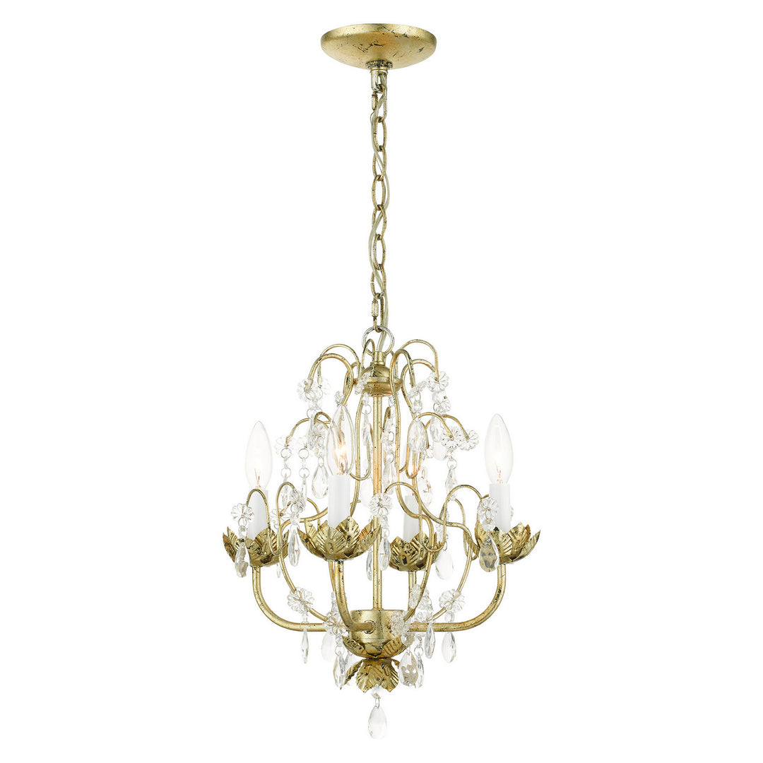 Livex Sofia 8193-28 Chandelier Light - Hand Applied Winter Gold