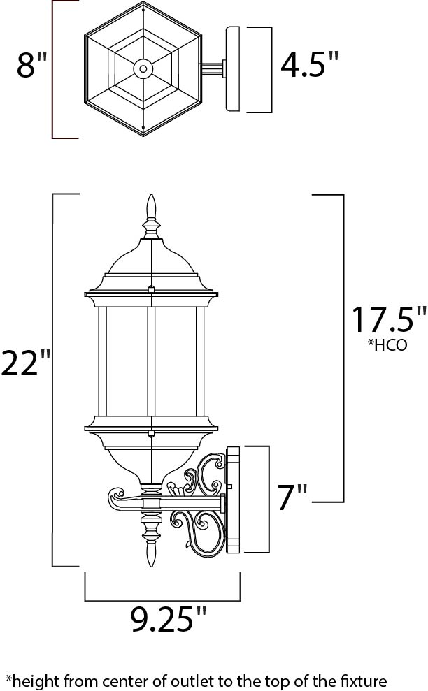 Maxim Lighting 1072CLEB  Builder Cast Outdoor Empire Bronze
