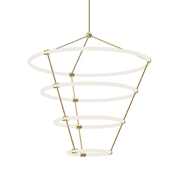 Kuzco Santino CH99433-NB Pendant Light - Natural Brass