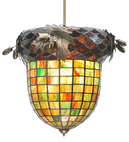 Meyda Tiffany Greenbriar Oak 107367 Pendant Light - Antique Copper