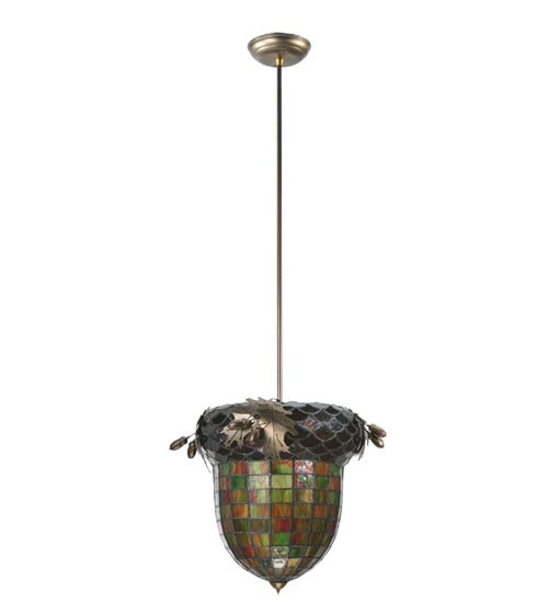 Meyda Tiffany Greenbriar Oak 107367 Pendant Light - Antique Copper