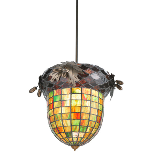 Meyda Tiffany Greenbriar Oak 107367 Pendant Light - Antique Copper