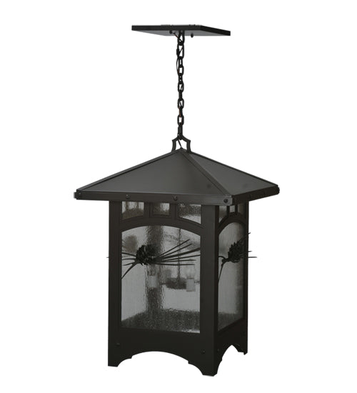 Meyda Tiffany Lighting 107374 Lone Pine Four Light Pendant Outdoor Bronze / Dark