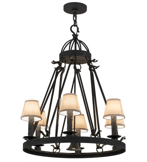 2nd Avenue Lakeshore 01.0750.28.6LT+DL Chandelier Light - Costello Black