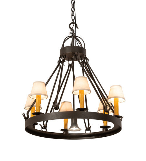 2nd Avenue Lakeshore 01.0750-28.6LT+DL.3WI Chandelier Light - Wrought Iron