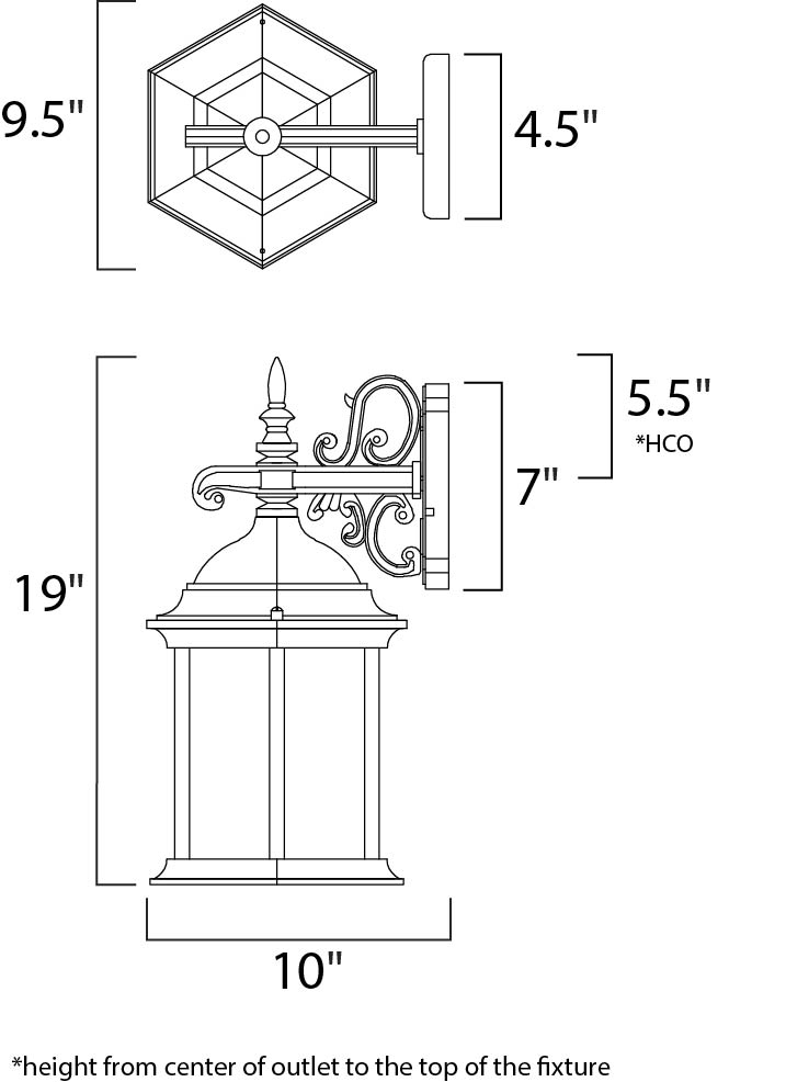Maxim Lighting 1073CLEB  Builder Cast Outdoor Empire Bronze