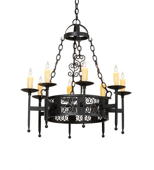 2nd Avenue Toscano 05.0747.28.BLK Chandelier Light - Textured Black