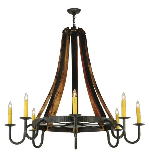 2nd Avenue Barrel Stave 1-0456151255-47.48W Chandelier Light - Timeless Bronze