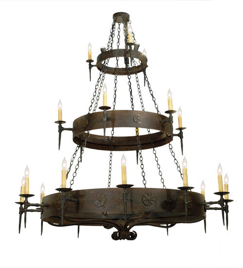 2nd Avenue Warwick 13602-1 Chandelier Light - Hand Waxed Metal