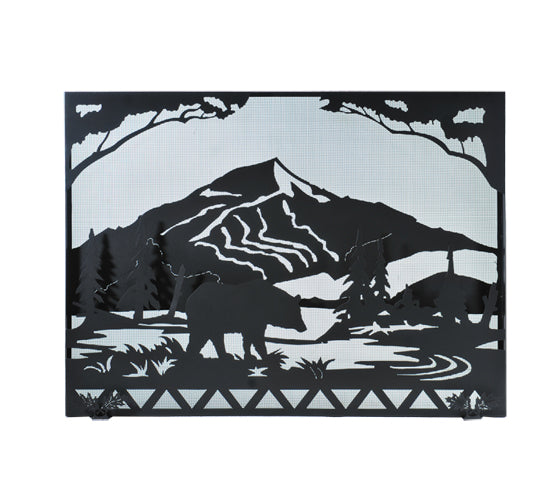 Meyda Tiffany Lighting 107426 Bear Creek Fireplace Screen Home Decor Bronze / Dark