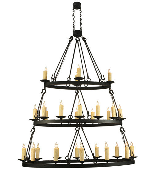 2nd Avenue Kenosha 200003-7 Chandelier Light - Solar Black With Copper Highlights