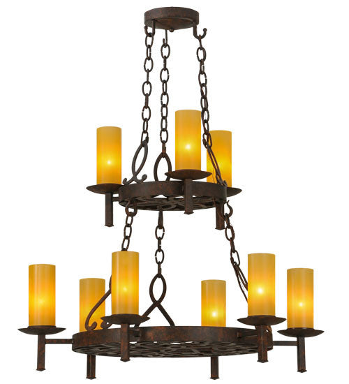 2nd Avenue Newcastle 200010-11.GL Chandelier Light - Rusty Nail Textured