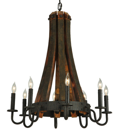 2nd Avenue Barrel Stave 202042-4 Chandelier Light - Coffee Bean