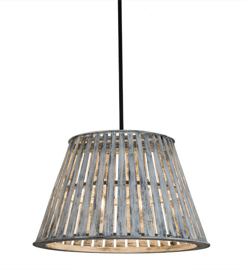 2nd Avenue Peach Basket 202232-16 Pendant Light - Weathered Wicker