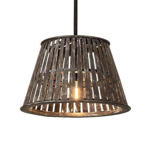 2nd Avenue Peach Basket 202232-17 Pendant Light - Weathered Wicker