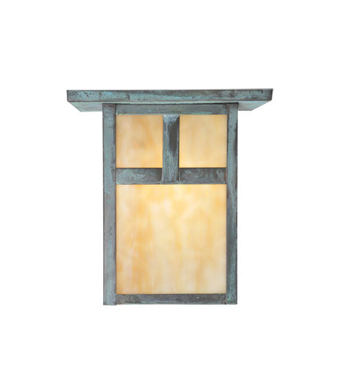 Meyda Tiffany Lighting 107460 Hyde Park One Light Flushmount Outdoor Verde