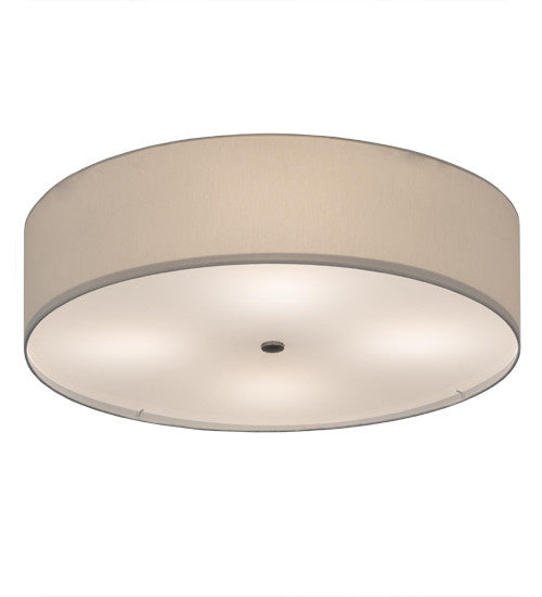 Meyda Tiffany Lighting 177631 Cilindro Four Light Flushmount Ceiling Light Pewter, Nickel, Silver