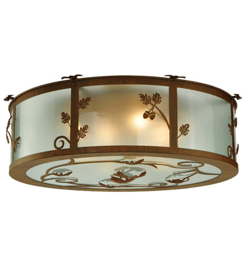 2nd Avenue Oak Leaf & Acorn 210717-8 Ceiling Light - Rust