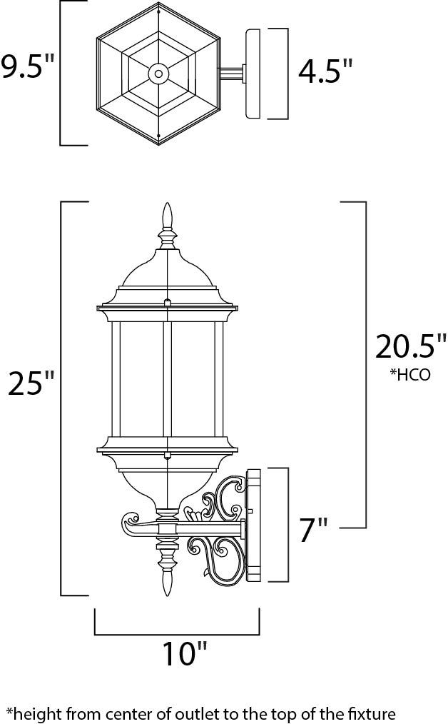 Maxim Lighting 1074CLEB  Builder Cast Outdoor Empire Bronze