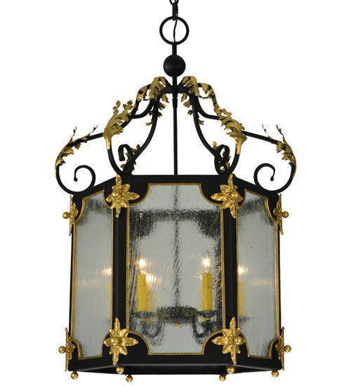 2nd Avenue Ganser 214159-4 Pendant Light - Blackwash With Gold Accents