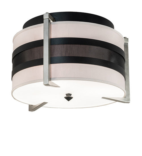 2nd Avenue Nathan 28260-12 Ceiling Light - Textured Black & Nickel Powder Coat