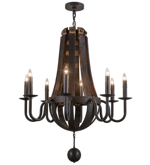 2nd Avenue Barrel Stave 33178-60 Chandelier Light - Timeless Bronze