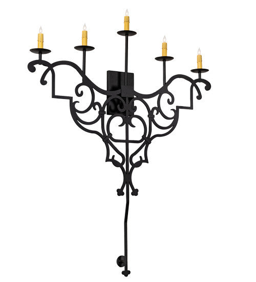 2nd Avenue Fleur de Lys 35020-1502 Wall Sconce Light - Old Wrought Iron