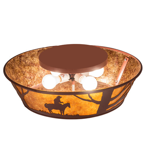 Meyda Tiffany Cowboy 107593 Ceiling Light - Rust