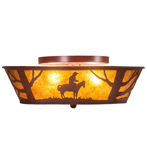 Meyda Tiffany Cowboy 107593 Ceiling Light - Rust