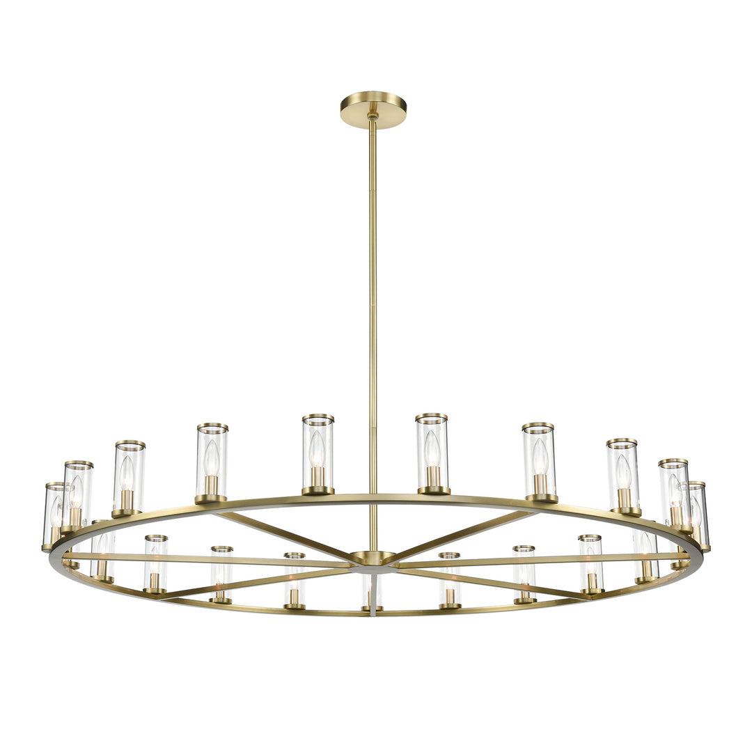 Alora revolve CH309021NBCG Chandelier Light - Clear Glass/Natural Brass