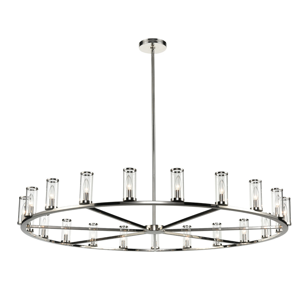 Alora revolve CH309021PNCG Chandelier Light - Clear Glass/Polished Nickel
