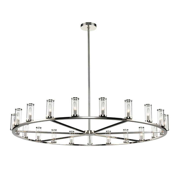 Alora revolve CH309021PNCG Chandelier Light - Clear Glass/Polished Nickel