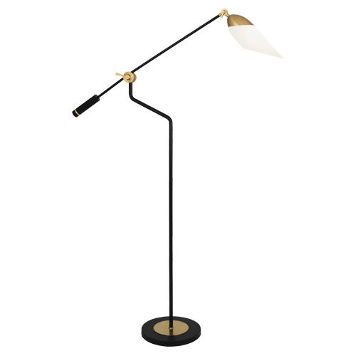 Robert Abbey Lighting 1211 Ferdinand Lamp Matte Black Painted W/ Modern Brass