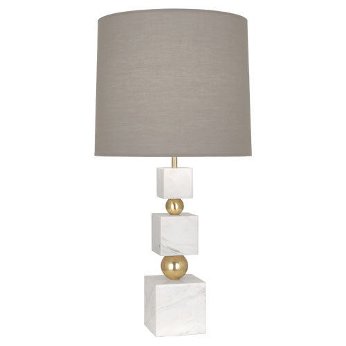 Robert Abbey Lighting 237G Jonathan Adler Totem Lamp Modern Brass W/ White Marble