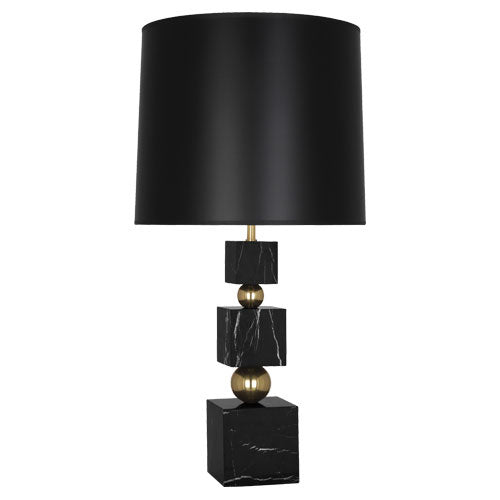 Robert Abbey Lighting 238B Jonathan Adler Totem Lamp Modern Brass W/ Black Marble