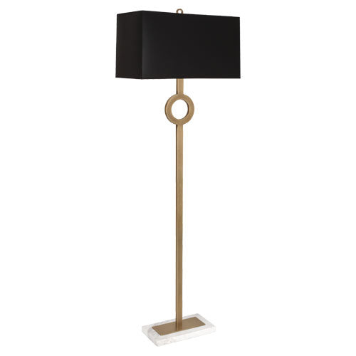 Robert Abbey Lighting 406B Oculus Lamp Warm Brass W/ White Marble Base