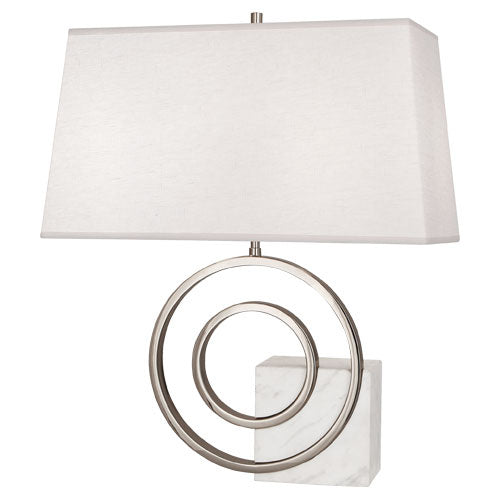 Robert Abbey Jonathan Adler Saturn L910 Wall Sconce Light - Polished Nickel w/ White Marble