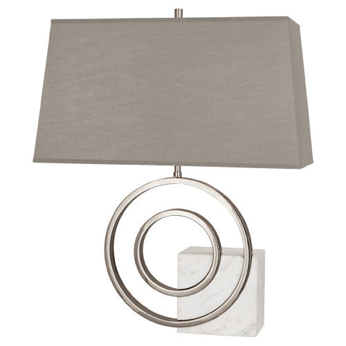 Robert Abbey Jonathan Adler Saturn L910G Wall Sconce Light - Polished Nickel w/ White Marble