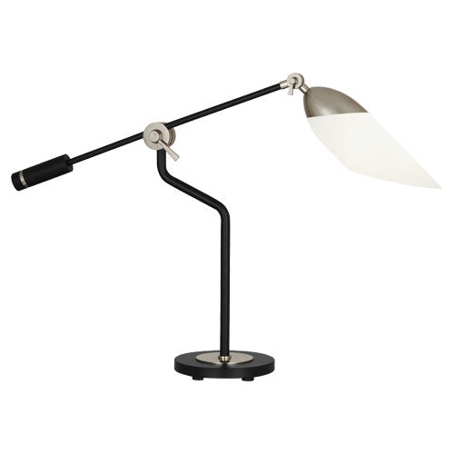 Robert Abbey Lighting S1210 Ferdinand Lamp Matte Black Painted W/ Polished Nickel