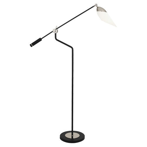 Robert Abbey Lighting S1211 Ferdinand Lamp Matte Black Painted W/ Polished Nickel