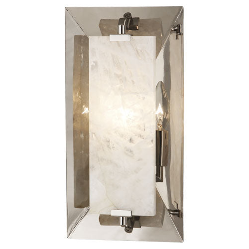 Robert Abbey Gemma S373 Wall Sconce Light - Polished Nickel w/ Rock Crystal