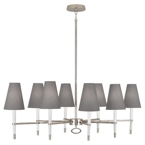 Robert Abbey Jonathan Adler Ventana WH718 Chandelier Light - Whiteed Wood w/Polished Nickeled