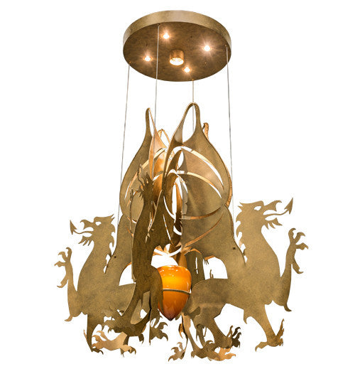 2nd Avenue Dragos 56503-2 Pendant Light - Sahara Gold Dabbed Gold