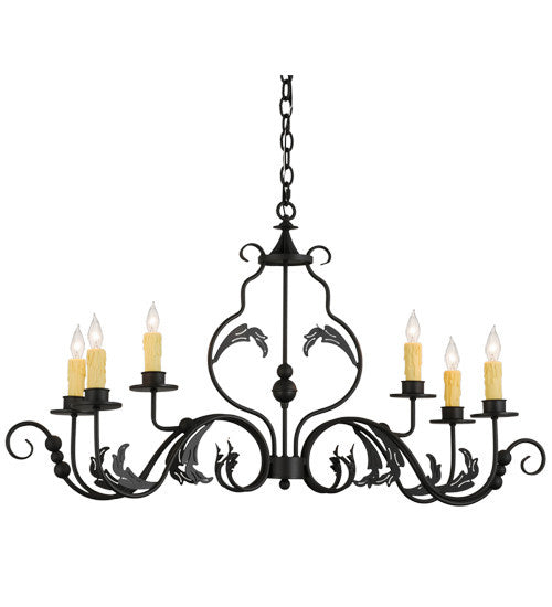 2nd Avenue Augusta 61664-11 Chandelier Light - Wrought Iron