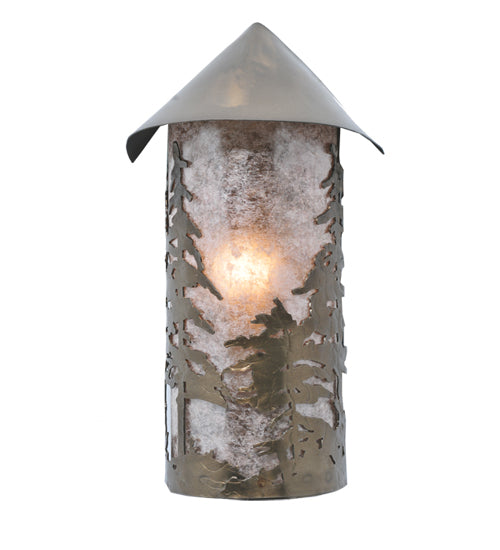 Meyda Tiffany Lighting 107657 Tall Pines One Light Wall Sconce Outdoor Copper/Antique/Verde