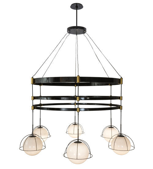 2nd Avenue Heliocentricity 65486-2A Pendant Light - Mirror Black/Goldtastic