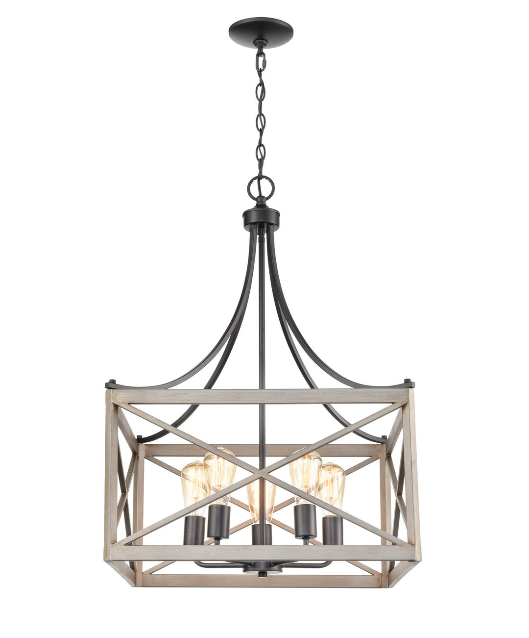 Revolution 8283CZWO Chandelier Light - Celestial Bronze And Weathered Oak