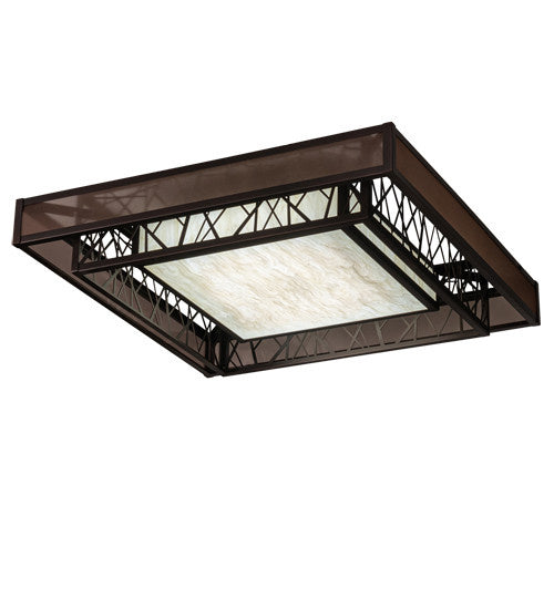 2nd Avenue Quadrato 68054-1500.LED Ceiling Light - Dark Bronze And White